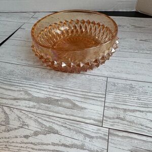 Amber Glass Serving Bowl - Decorative Home Dining Serveware